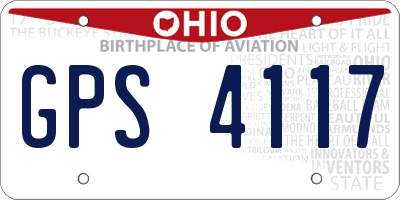 OH license plate GPS4117