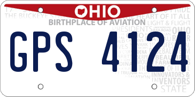 OH license plate GPS4124