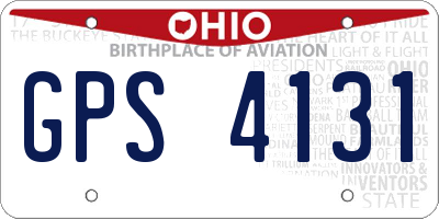 OH license plate GPS4131