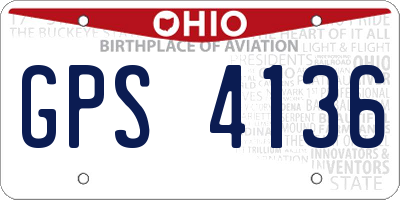OH license plate GPS4136