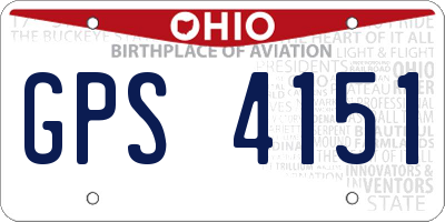 OH license plate GPS4151