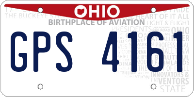 OH license plate GPS4161