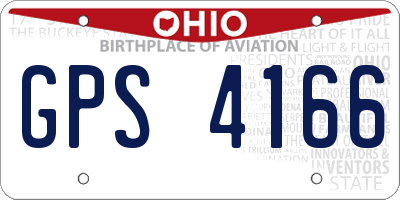 OH license plate GPS4166