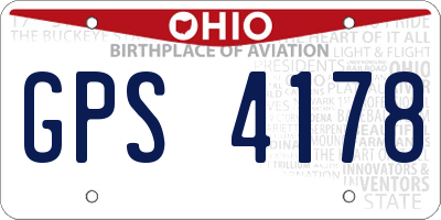 OH license plate GPS4178