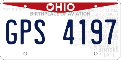 OH license plate GPS4197