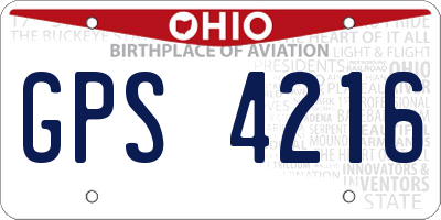 OH license plate GPS4216