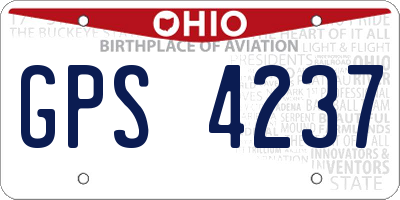 OH license plate GPS4237