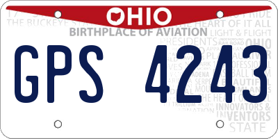 OH license plate GPS4243