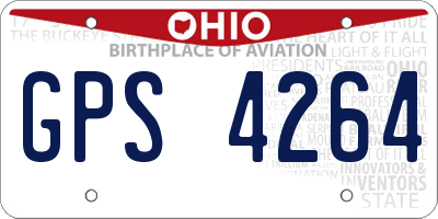 OH license plate GPS4264