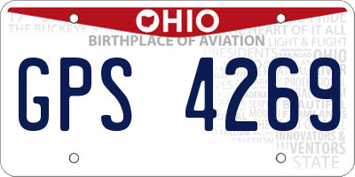 OH license plate GPS4269