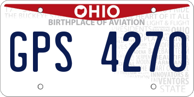 OH license plate GPS4270
