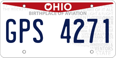 OH license plate GPS4271