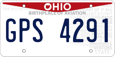 OH license plate GPS4291