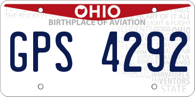 OH license plate GPS4292