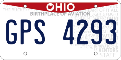 OH license plate GPS4293