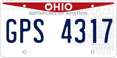 OH license plate GPS4317