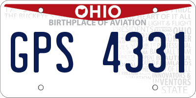 OH license plate GPS4331