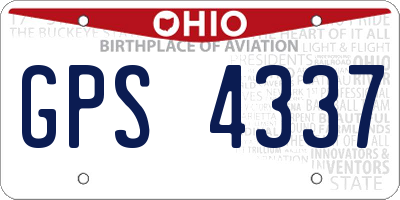 OH license plate GPS4337