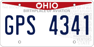 OH license plate GPS4341