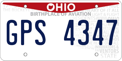 OH license plate GPS4347