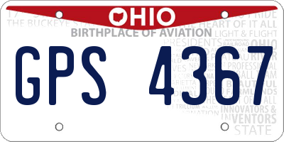 OH license plate GPS4367