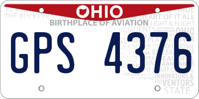OH license plate GPS4376
