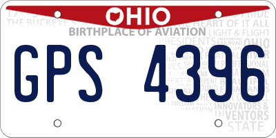 OH license plate GPS4396