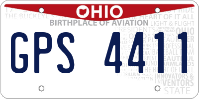 OH license plate GPS4411