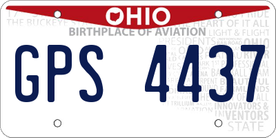 OH license plate GPS4437