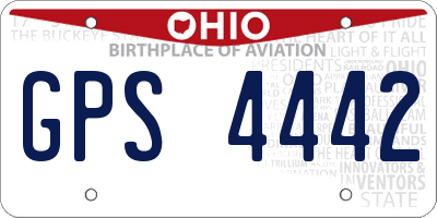 OH license plate GPS4442