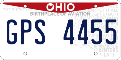 OH license plate GPS4455