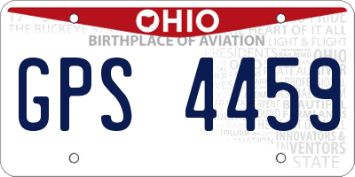 OH license plate GPS4459