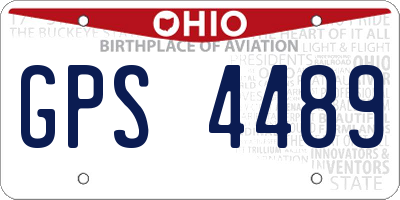 OH license plate GPS4489