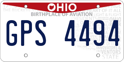 OH license plate GPS4494
