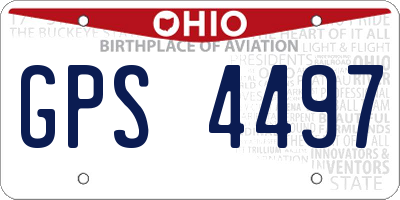 OH license plate GPS4497