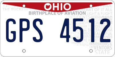 OH license plate GPS4512