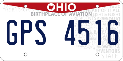 OH license plate GPS4516