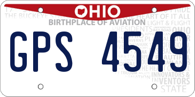 OH license plate GPS4549