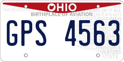 OH license plate GPS4563