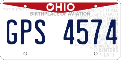 OH license plate GPS4574