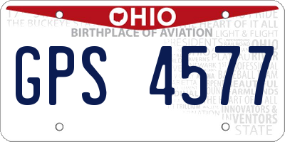 OH license plate GPS4577