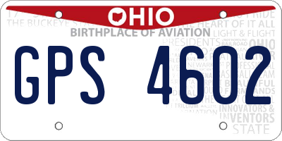 OH license plate GPS4602