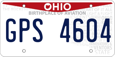 OH license plate GPS4604
