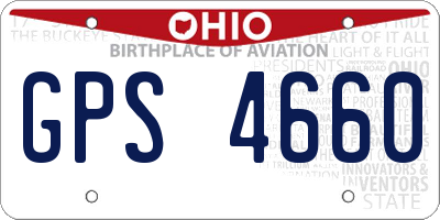 OH license plate GPS4660