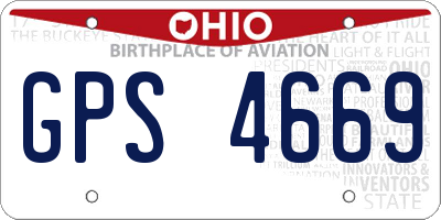 OH license plate GPS4669