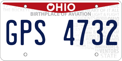 OH license plate GPS4732
