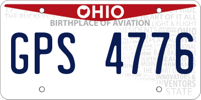 OH license plate GPS4776