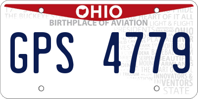 OH license plate GPS4779