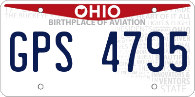 OH license plate GPS4795