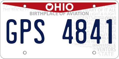 OH license plate GPS4841